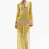 Hotline Seastar Maxi Dress Wavy Gold