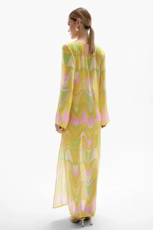 Hotline Seastar Maxi Dress Wavy Gold