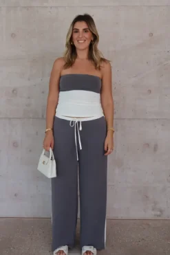 Hunter Pant Steel/White
