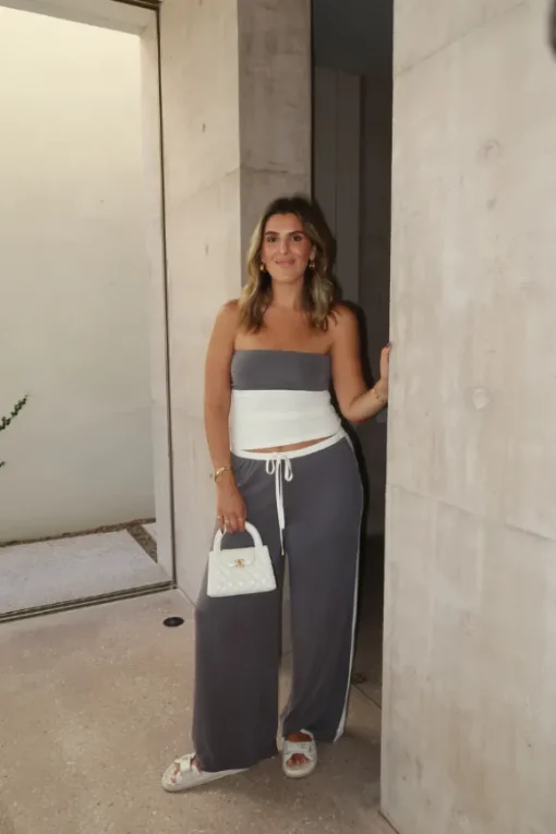 Hunter Pant Steel/White