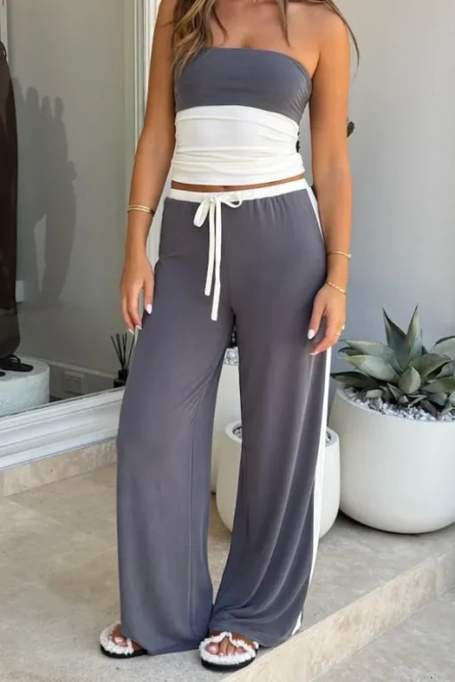 Hunter Pant Steel/White