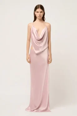Iced Bias Maxi Dress Pink
