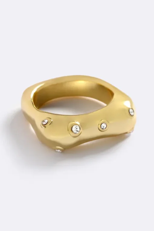 Iced Out Ring Gold