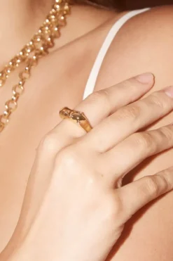Iced Out Ring Gold