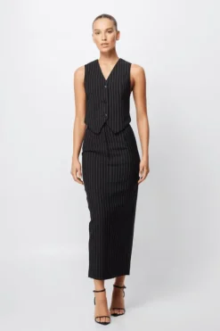 In Denial Vest Pinstripe