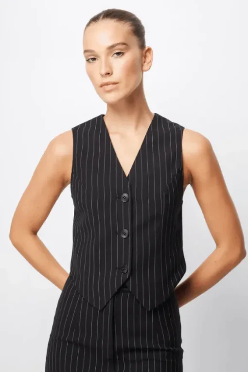 In Denial Vest Pinstripe