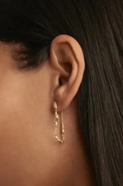 18k Gold Vermeil Gold Drift Chain Earrings