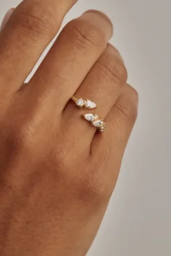 18k Gold Vermeil Gold Ocean Whisper Ring