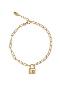18k Gold Vermeil Promise Of Us Lotus Padlock Bracelet