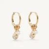18k Gold Vermeil Silver Ocean Mist Hoops