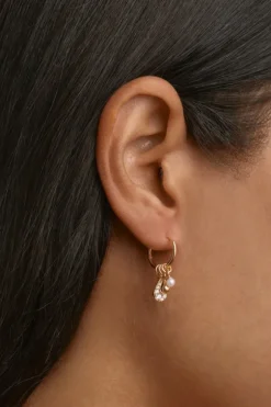 18k Gold Vermeil Silver Ocean Mist Hoops