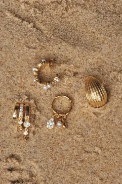 18k Gold Vermeil Silver Ocean Mist Hoops