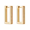18k Gold Vermeil With Love Hoops