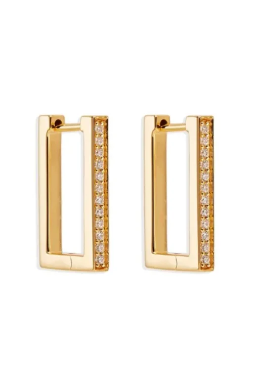 18k Gold Vermeil With Love Hoops