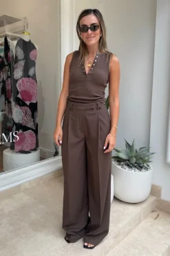 Kate Tailored Pant Cocoa