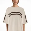Knit Tee Cream/Brown Stripe
