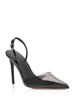 Kristen Pump Vinylite u0026 Black Patent Leather