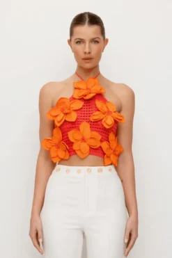 La Monada Knit Top Coral