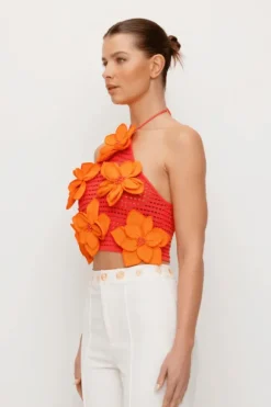 La Monada Knit Top Coral