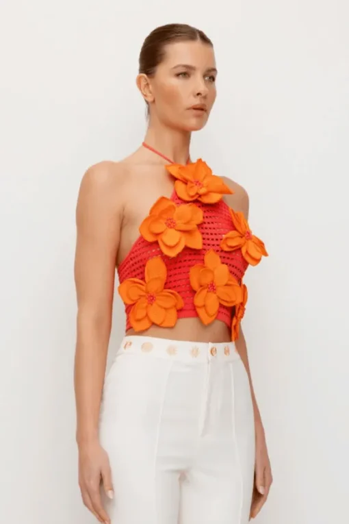 La Monada Knit Top Coral