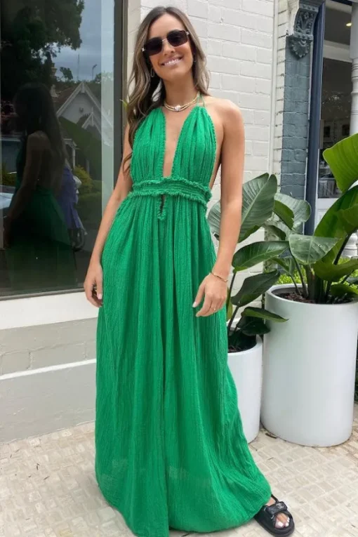 Lefkothea Dress Emerald