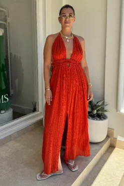Lefkothea Dress Grapefruit
