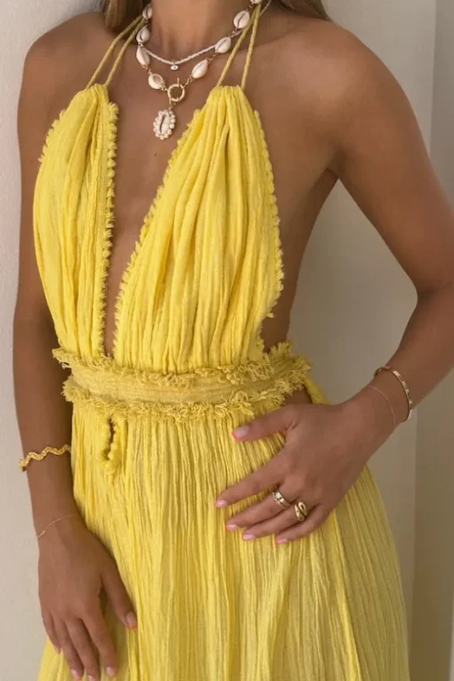 Lefkothea Dress Lemon