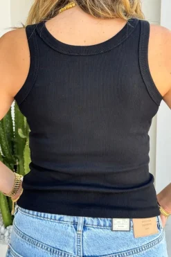 Lia Crew Tank Black