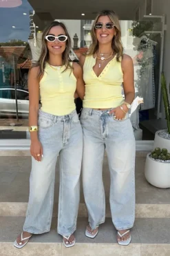 Lia Crew Tank Lemon