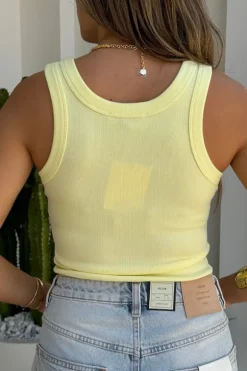 Lia Crew Tank Lemon
