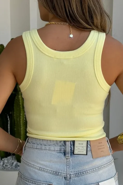 Lia Crew Tank Lemon