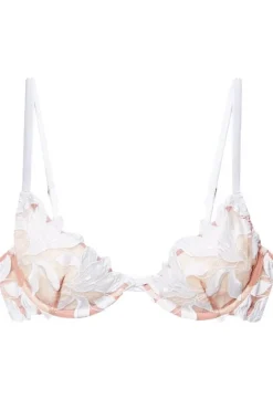 Lily Embroidery Plunge Demi Bra Ivory