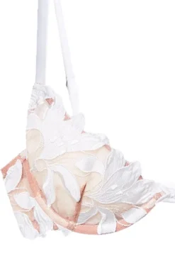 Lily Embroidery Plunge Demi Bra Ivory
