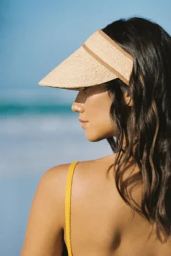 Linen Visor Natural/Cinnamon