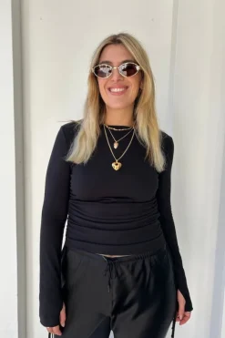 Lumi Cropped Top Black