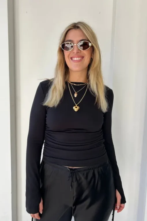 Lumi Cropped Top Black