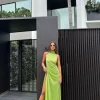 Lumiere Turtleneck Dress Lime