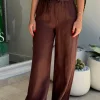 Luna Linen Pant Chocolate