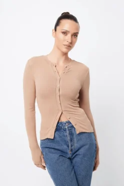 Lyon Cardigan Camel