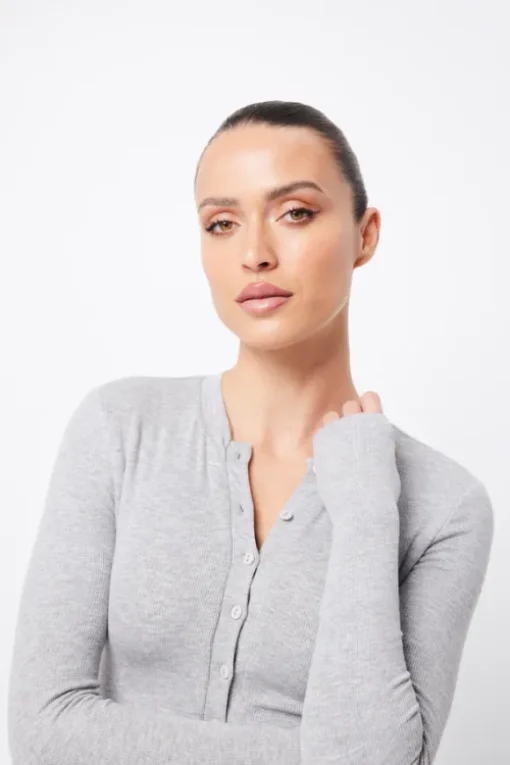 Lyon Cardigan Grey Marle