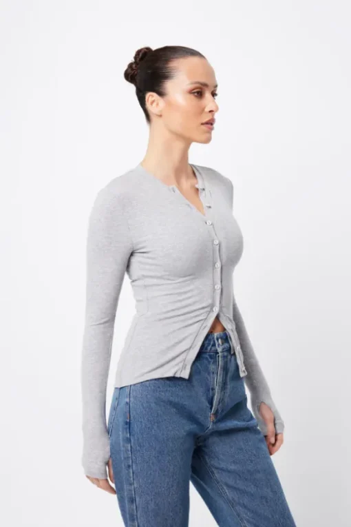 Lyon Cardigan Grey Marle