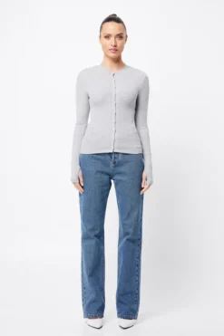 Lyon Cardigan Grey Marle