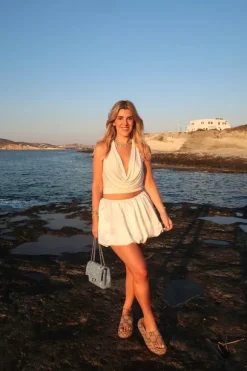 Maja Bubble Skirt White