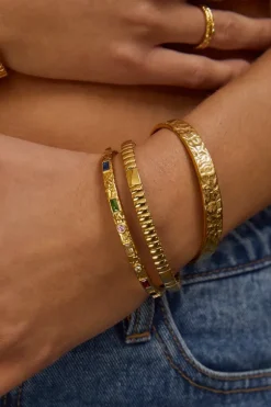 Melrose Gold Cuff Bracelet Multi