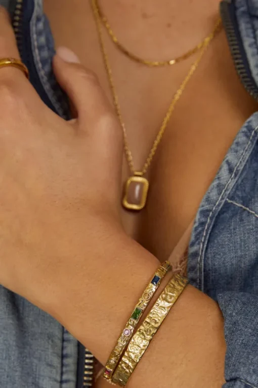 Melrose Gold Cuff Bracelet Multi