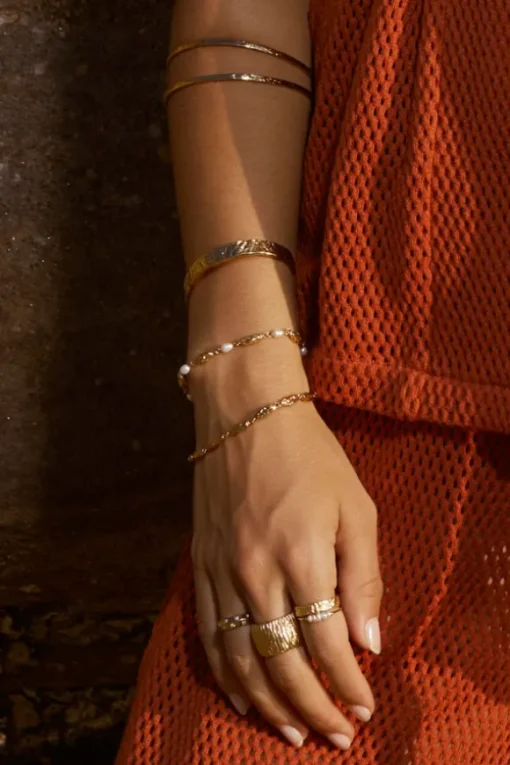 Mimi Pearl and Gold Bracelet