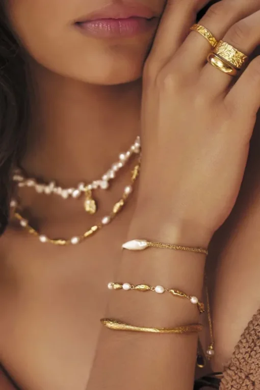 Mimi Pearl and Gold Bracelet