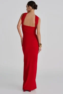 Mullet Maxi Dress Red