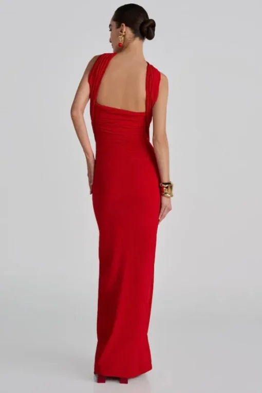 Mullet Maxi Dress Red