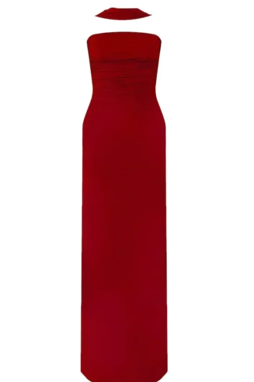 Mullet Maxi Dress Red